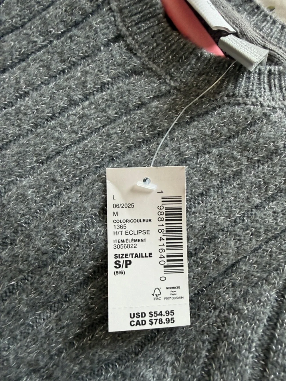 The Children's Place Gray Ribbed Knit Dress with Bow Waist - Picture 5 of 5